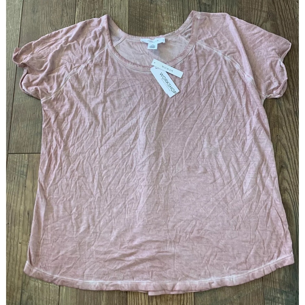 New Workshop Republic Clothing  Pastel Rose Tee 2XL NWT (M10) 0176